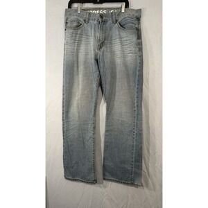 Express Kingston Bootcut Jeans Mens 34x32 Blue Denim Regular Rise Classic Fit